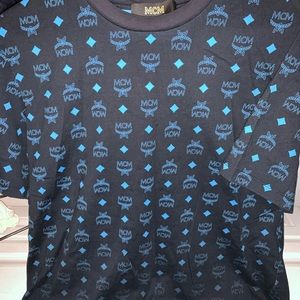 MCM black and blue tshirt size large